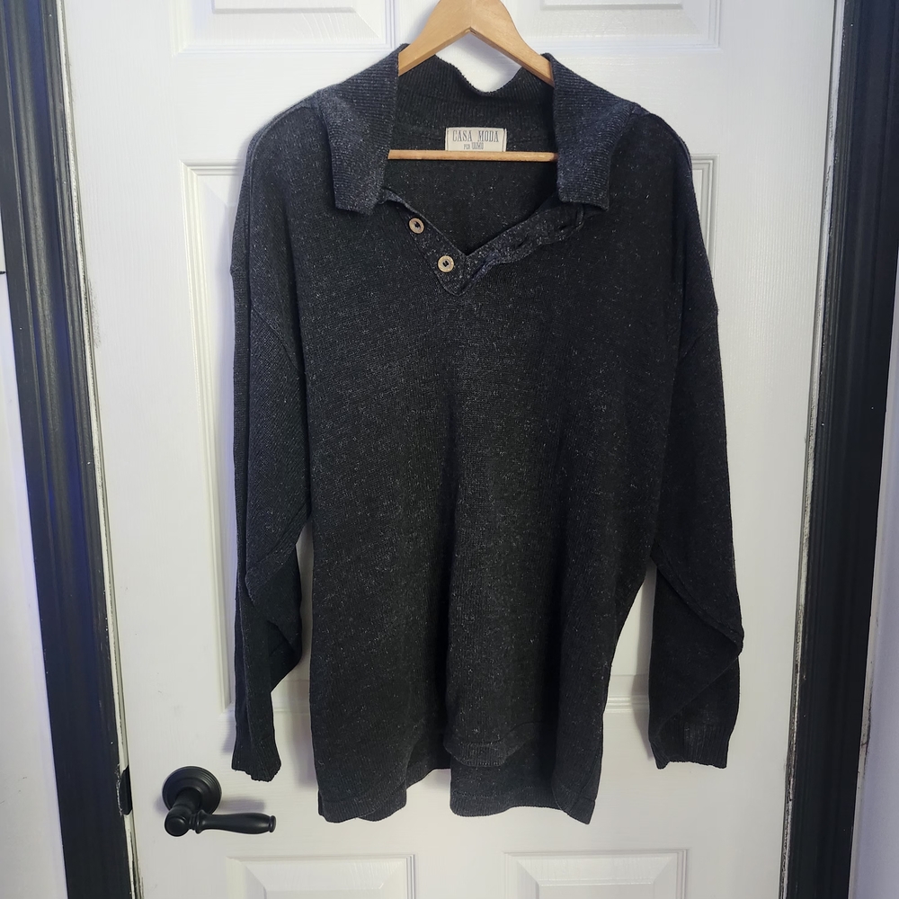 Pronto Uomo Dark Gray V-Neck Sweater